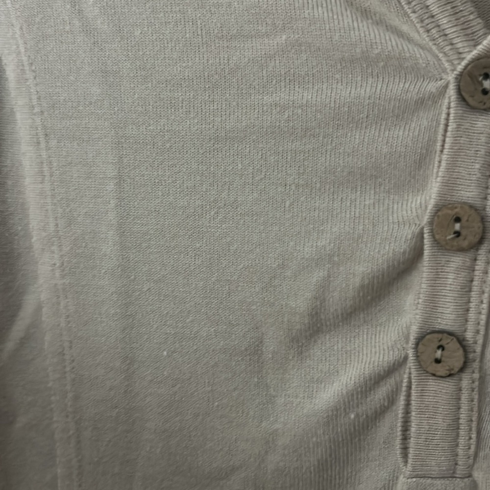 NWOT PINK LILY boutique tan Henley long sleeve tshirt - Picture 4 of 6